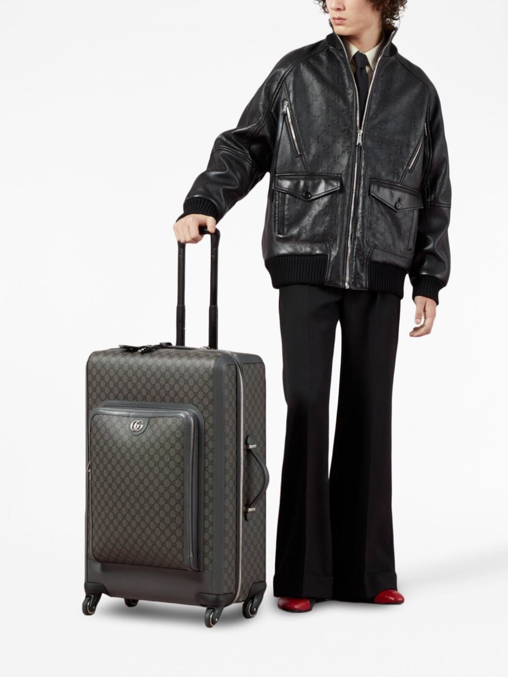 G*u*i ophidia gg leather trolley