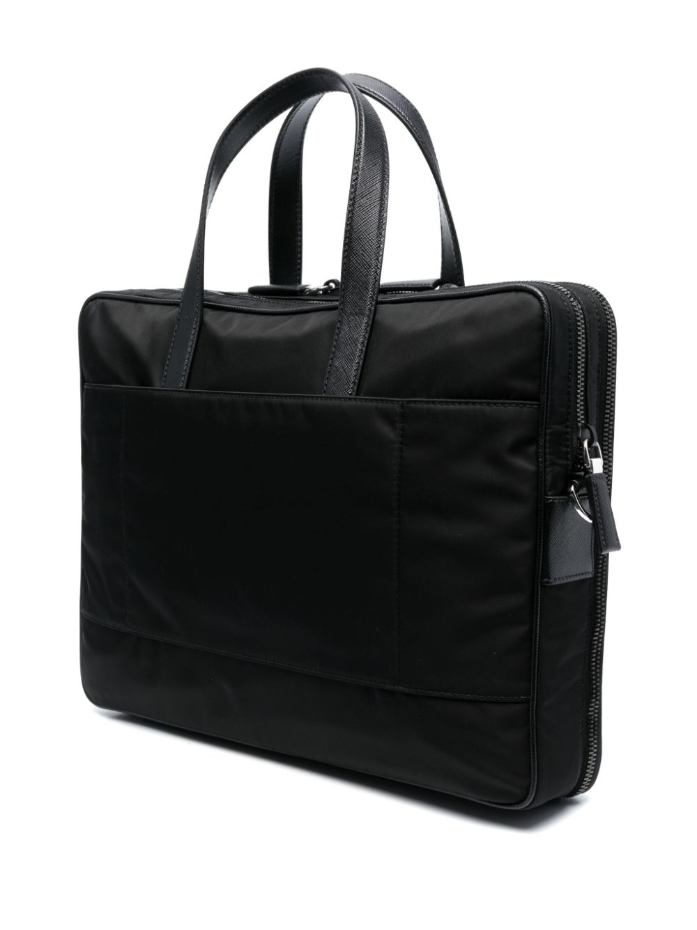 Pra*a logo-plaque laptop bag