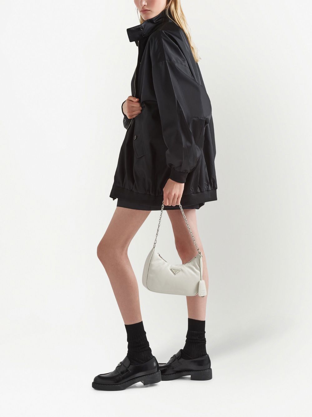 Pra*a re-edition 2005 padded leather shoulder bag