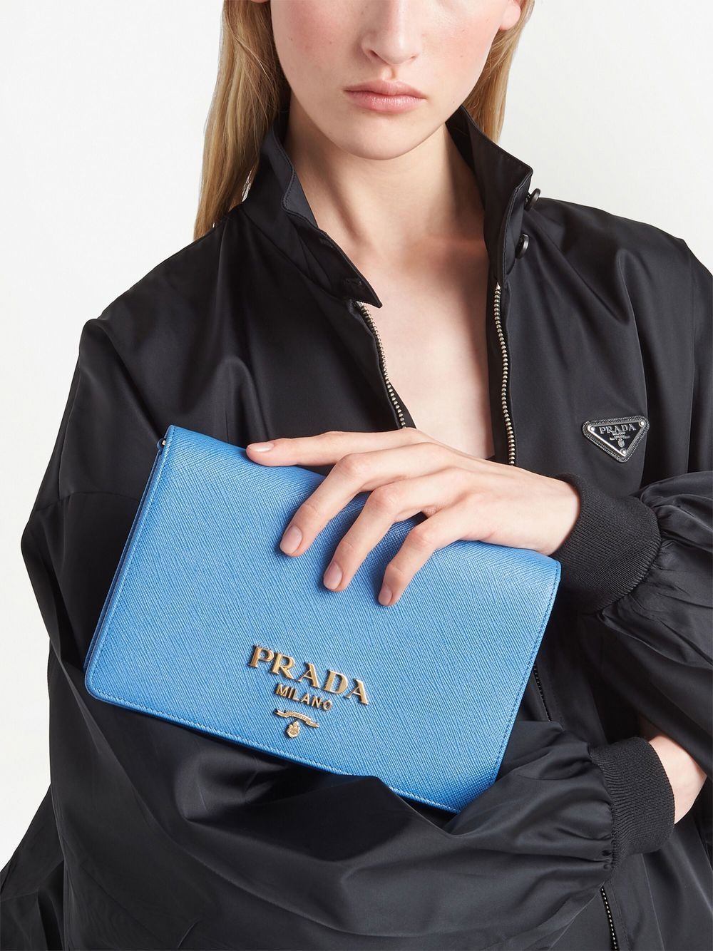 Pra*a logo plaque crossbody bag