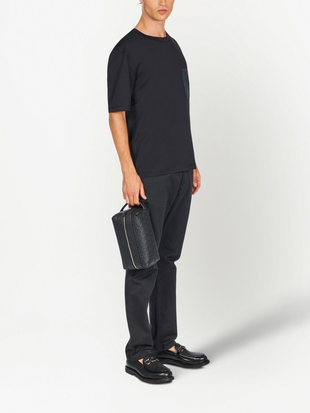 Ferragamo Gancini-pattern clutch bag