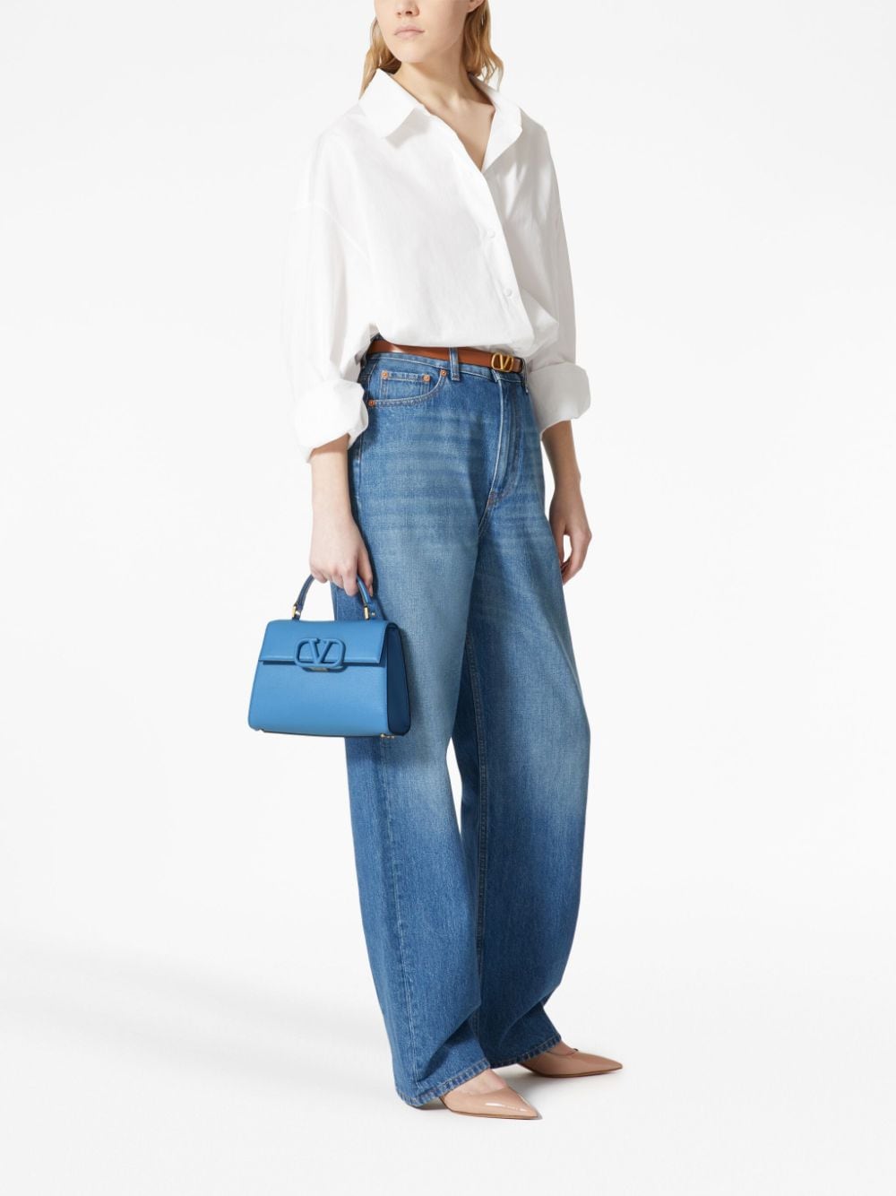 Valentino Garavani small VSLING grained-texture tote bag