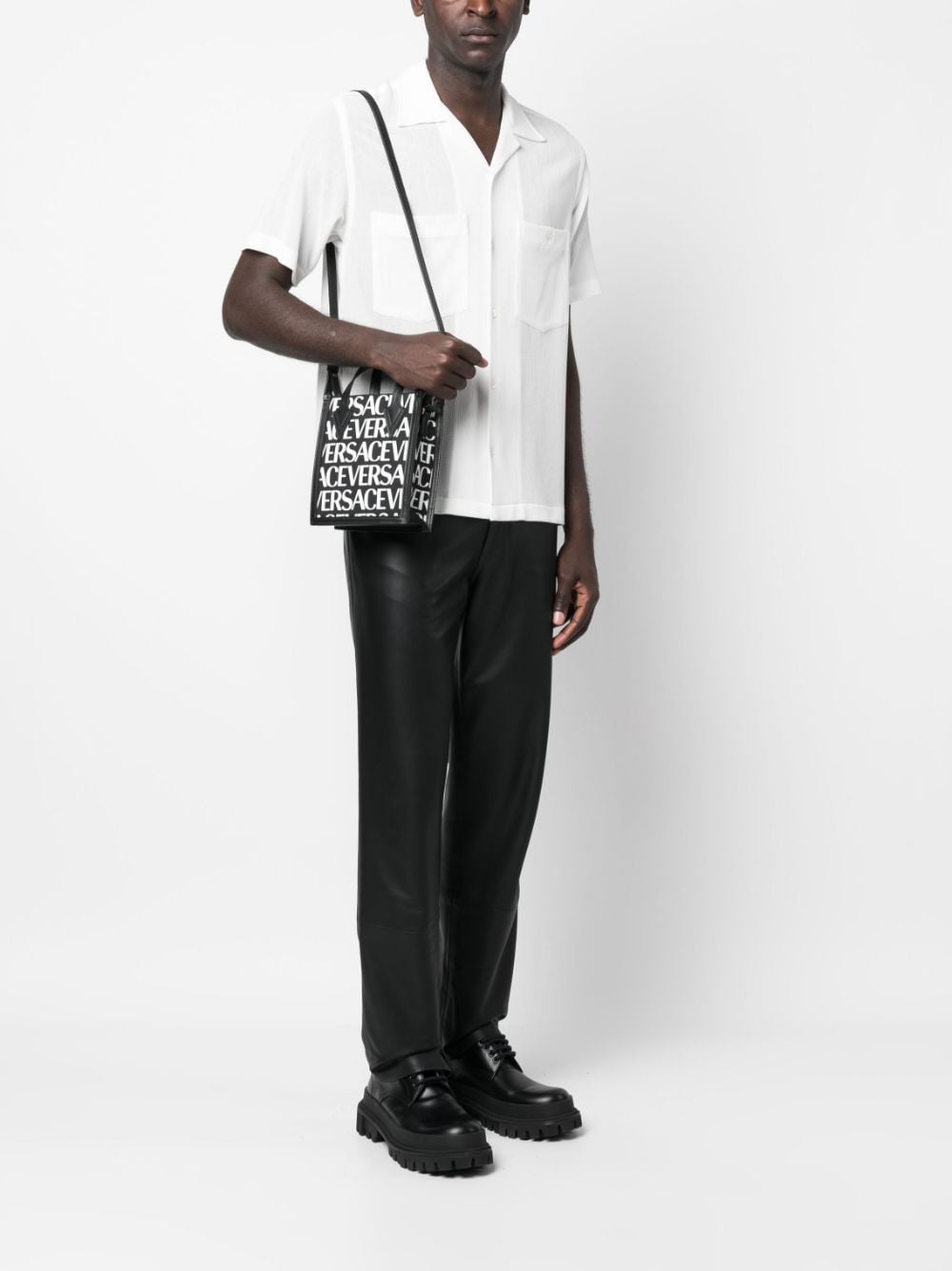 Versace logo-print tote bag