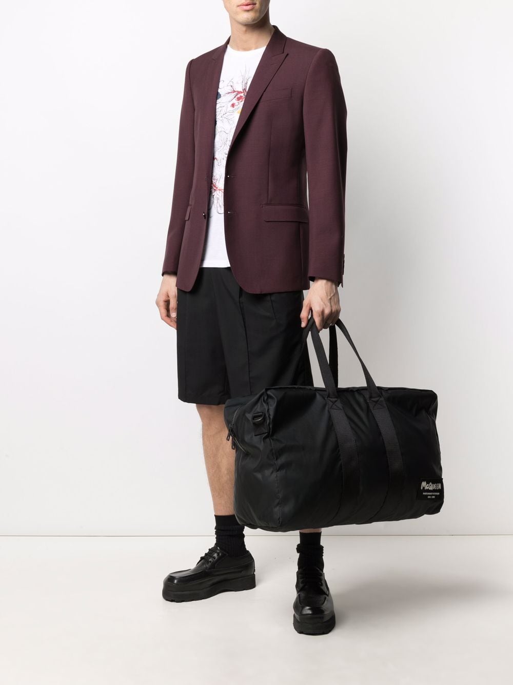 Alexander McQueen large logo patch holdall