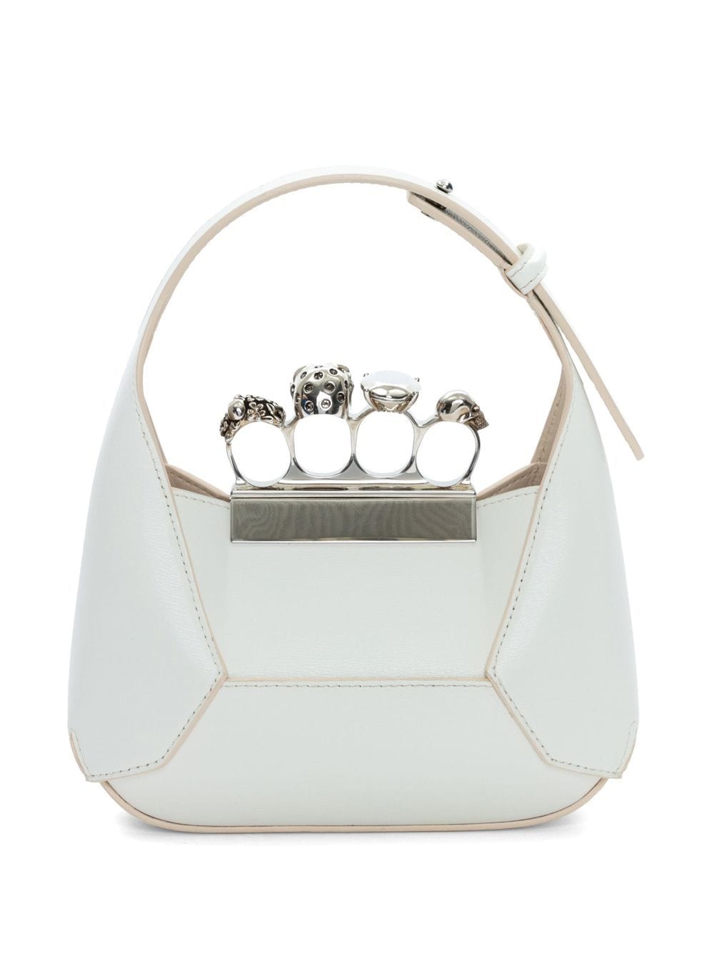 Alexander McQueen Jewelled Hobo leather mini bag