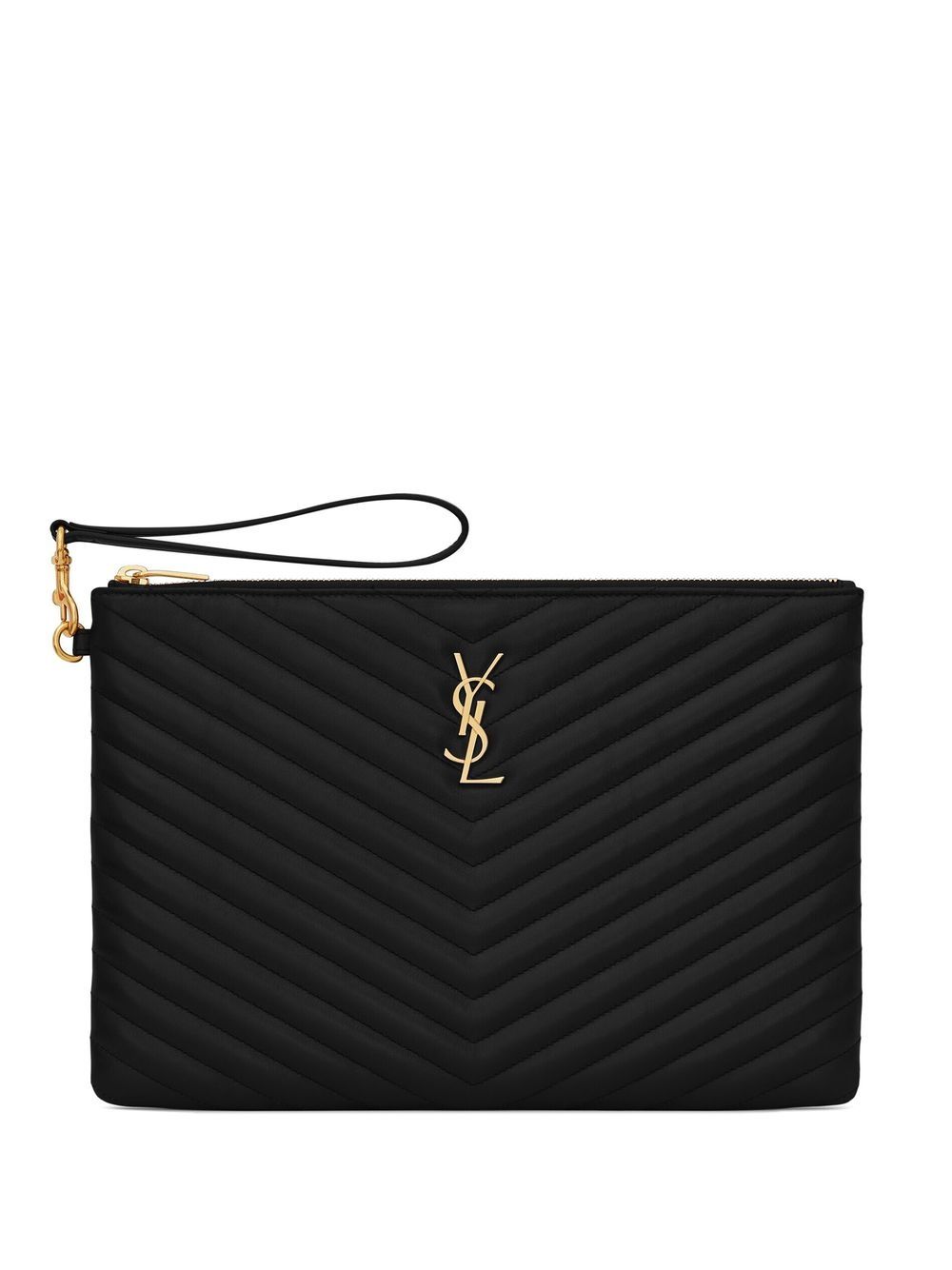 Saint Laurent quilted monogram clutch bag