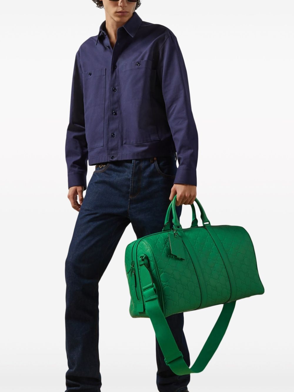 G*u*i large gg-logo duffle bag