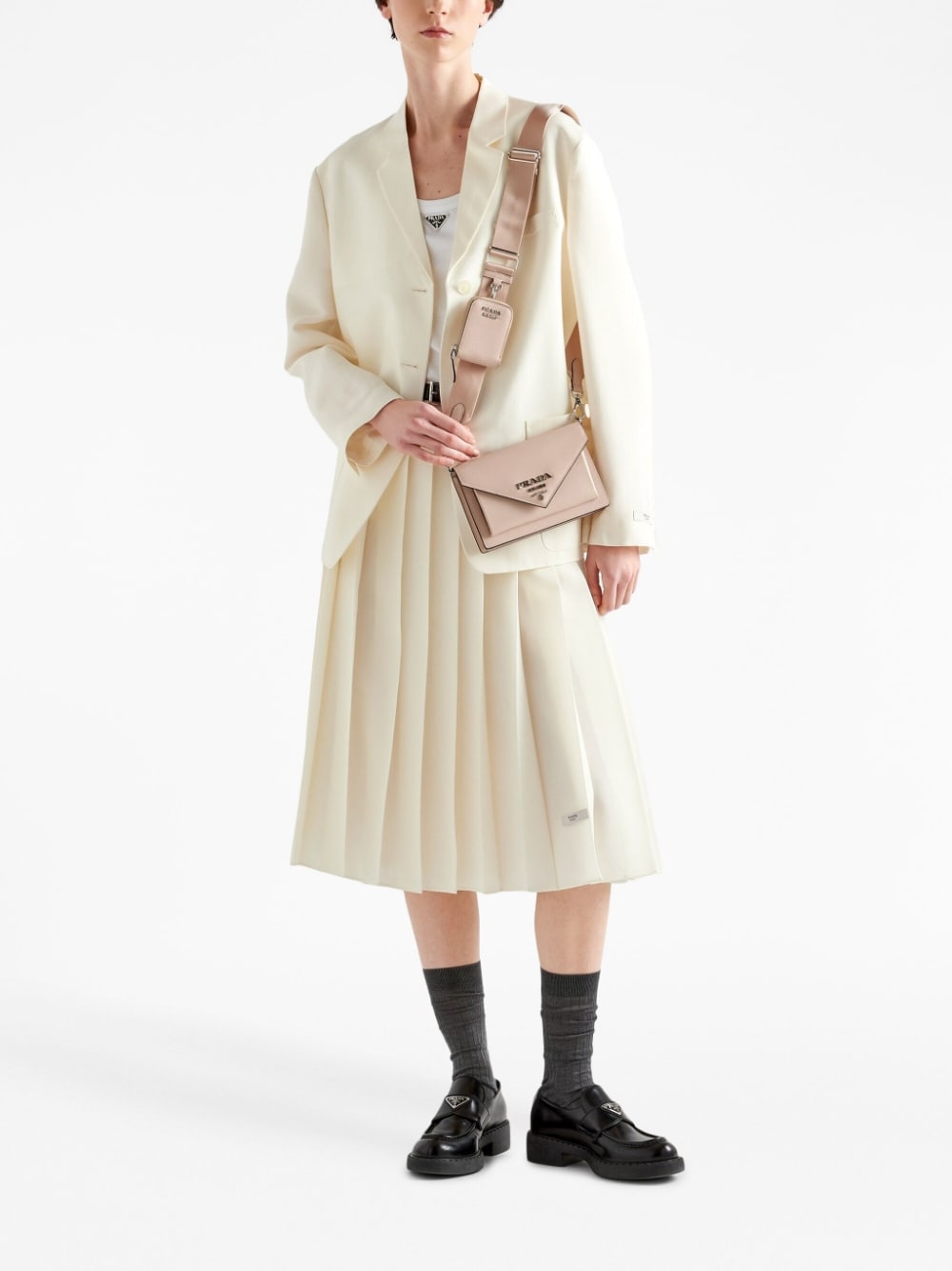 Pra*a logo-plaque mini shoulder bag