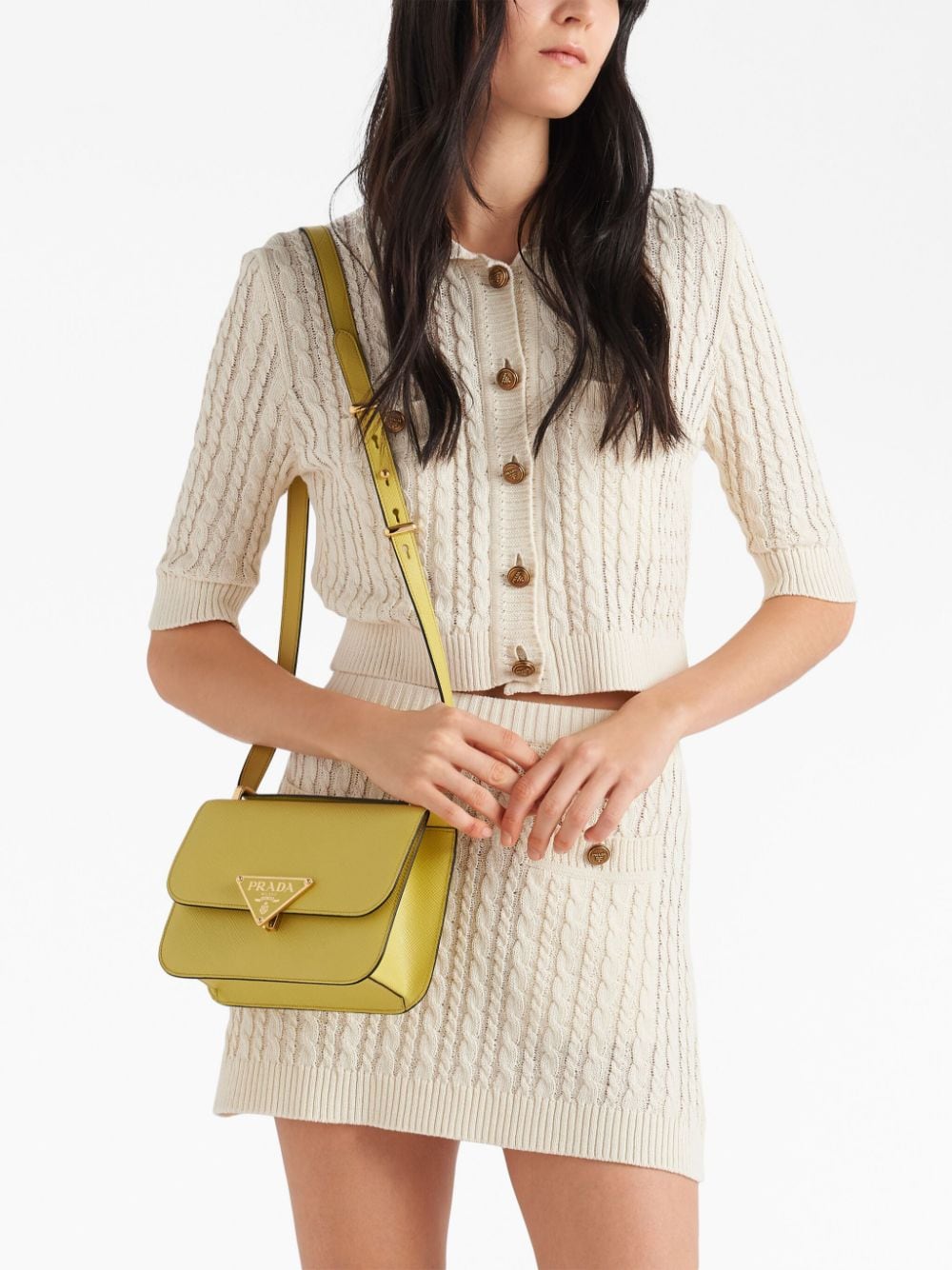 Pra*a Pra*a emblème saffiano shoulder bag