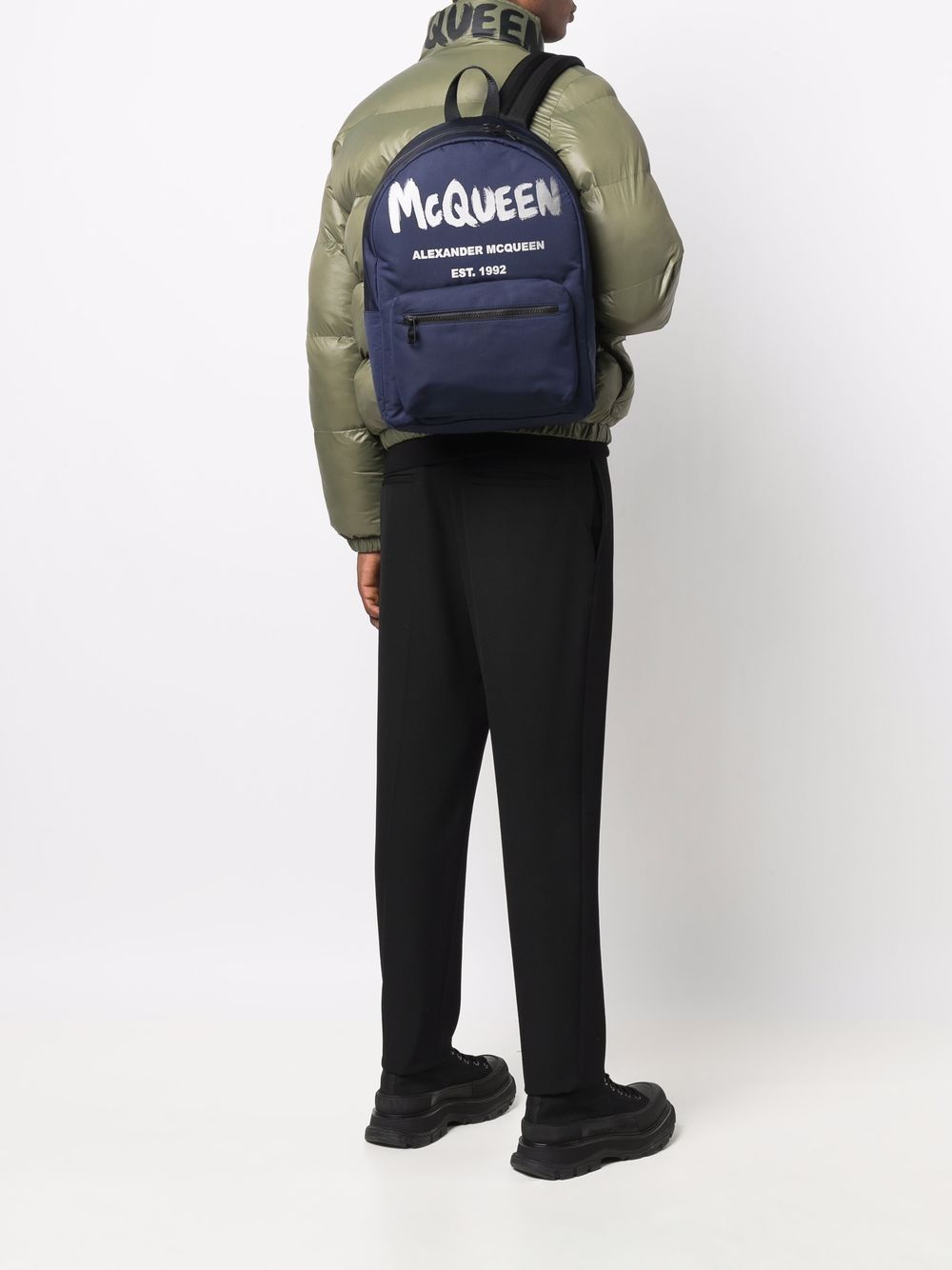 Alexander McQueen Metropolitan logo-print backpack