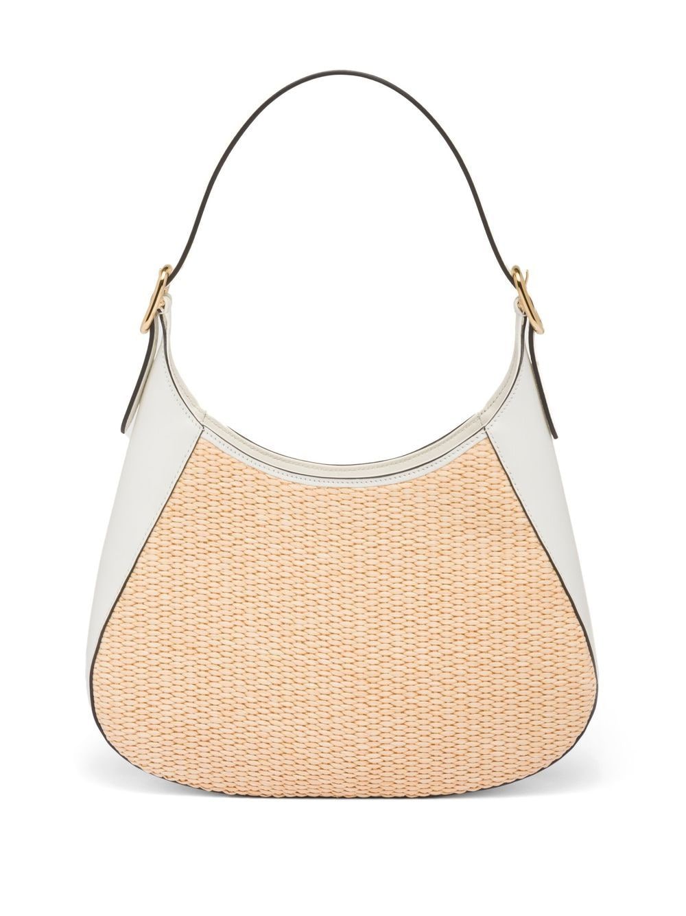 Pra*a triangle-logo woven shoulder bag