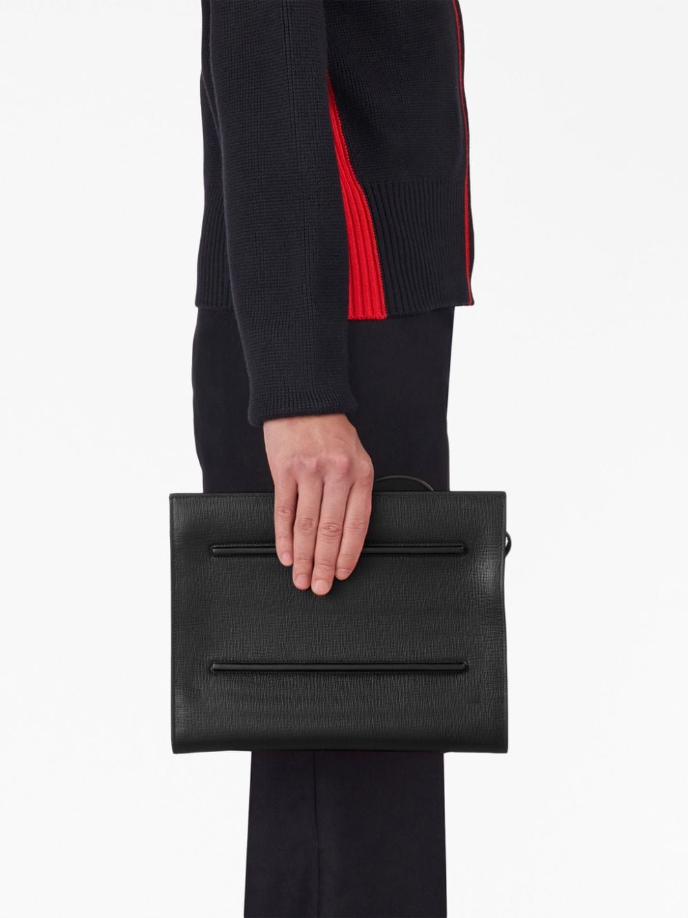 Ferragamo logo-print leather document holder