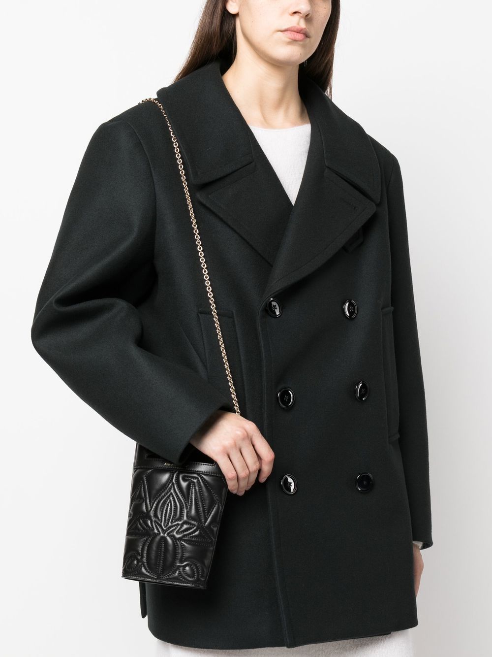 Alexander McQueen embroidered mini bucket bag