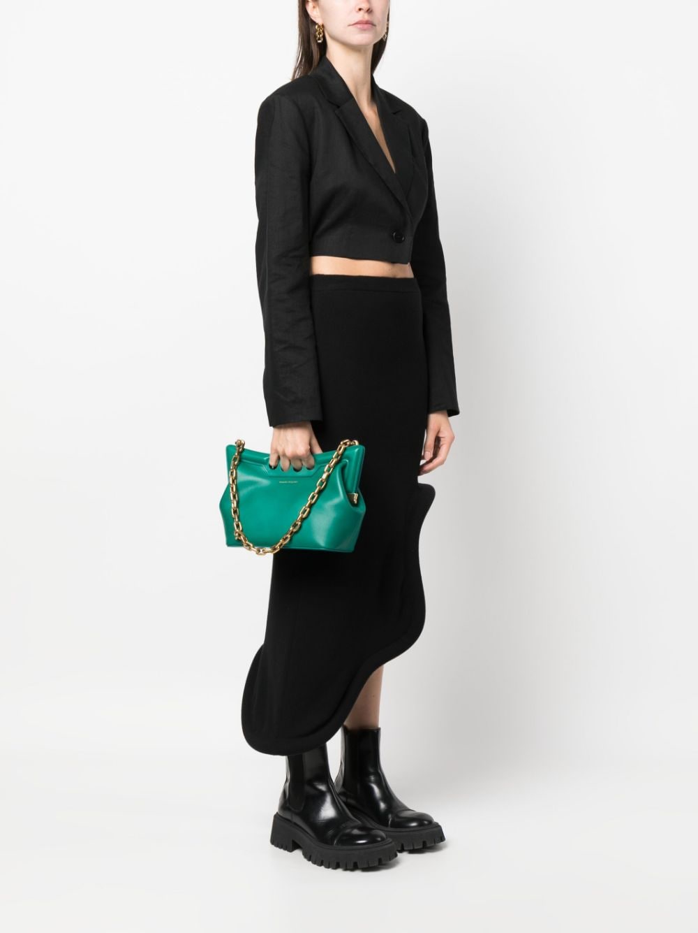 Alexander McQueen small The Peak leather shoulder bag