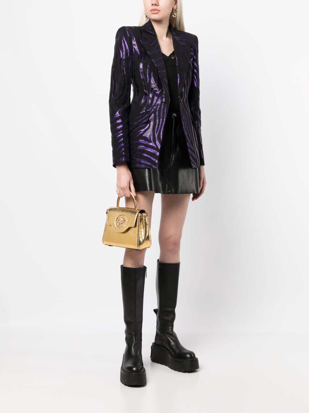 Versace small La Medusa python-effect tote bag