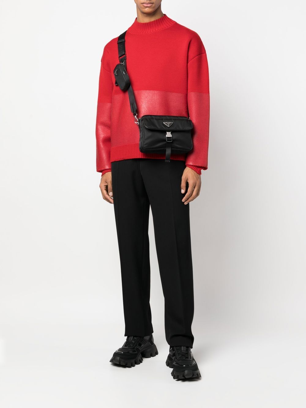 Pra*a re-nylon pouch crossbody bag