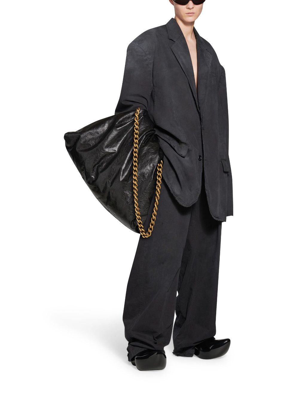 Ba*len*cia*ga puffer chain-strap tote