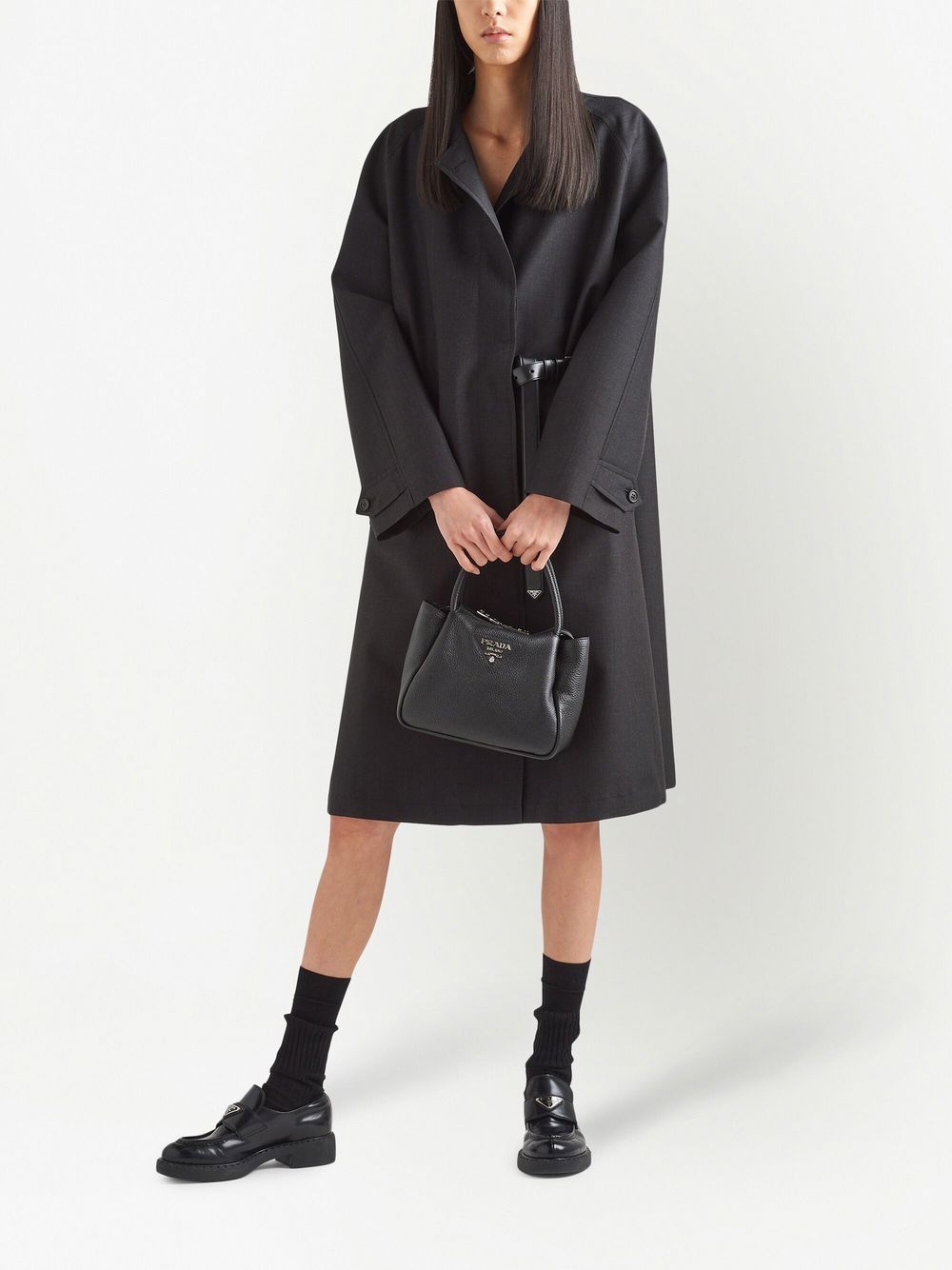 Pra*a logo-lettering top-handle bag