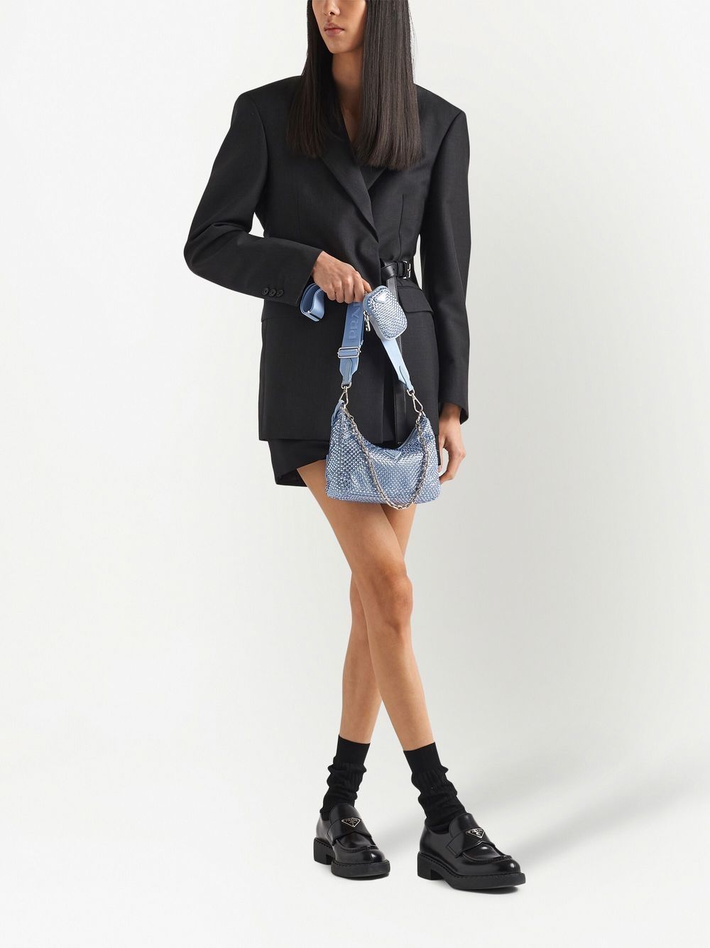 Pra*a re-edition 2005 crystal-embellished shoulder bag