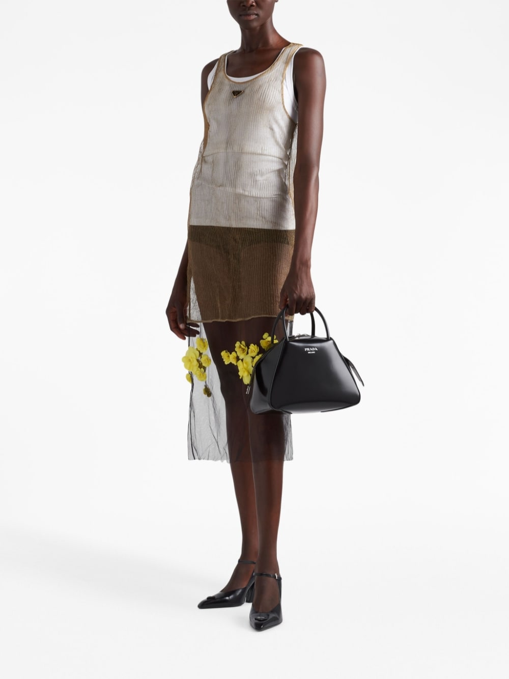 pra*a small brushed leather pra*a S*pernova handbag