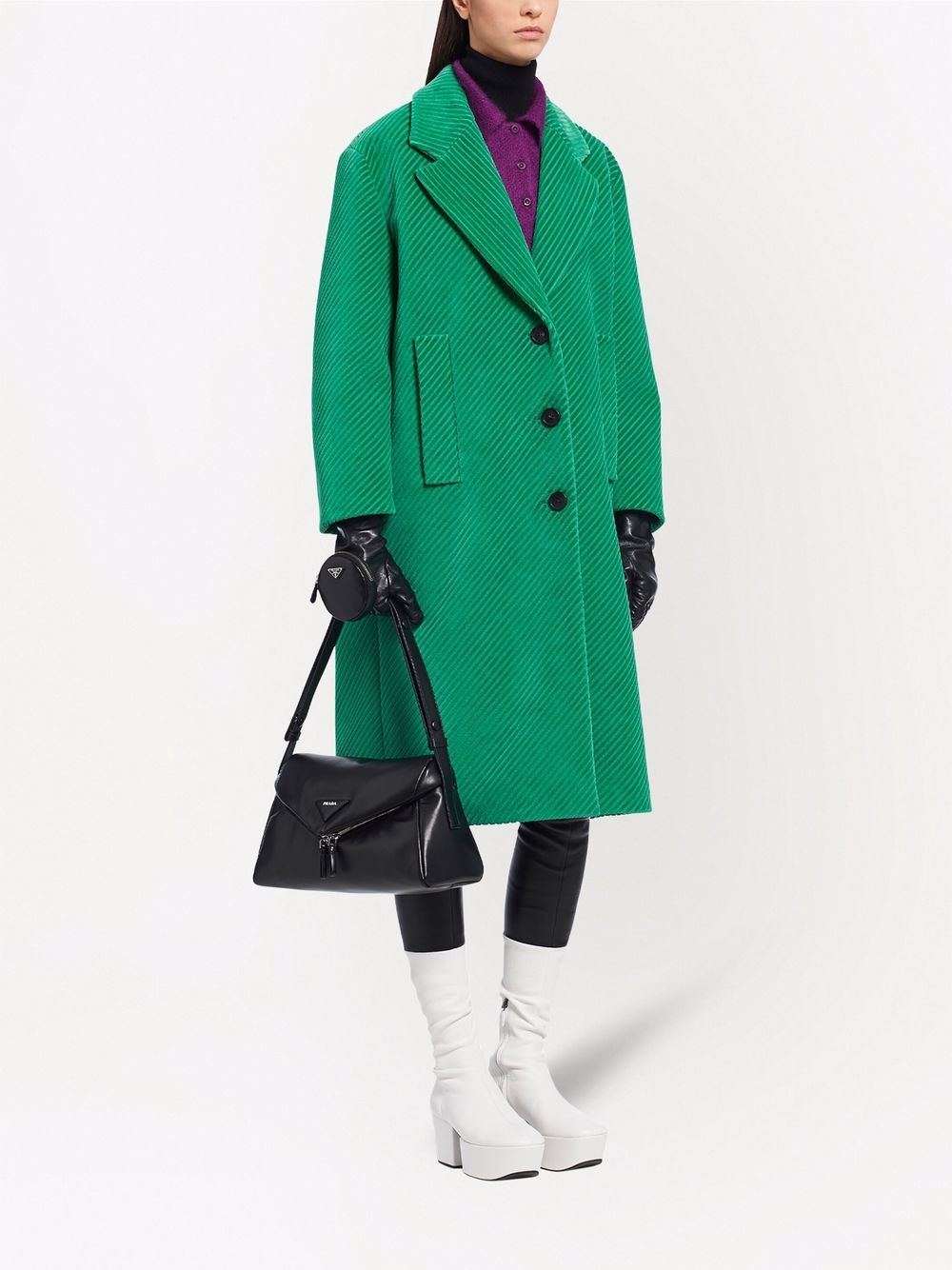 Pra*a logo-plaque shoulder bag