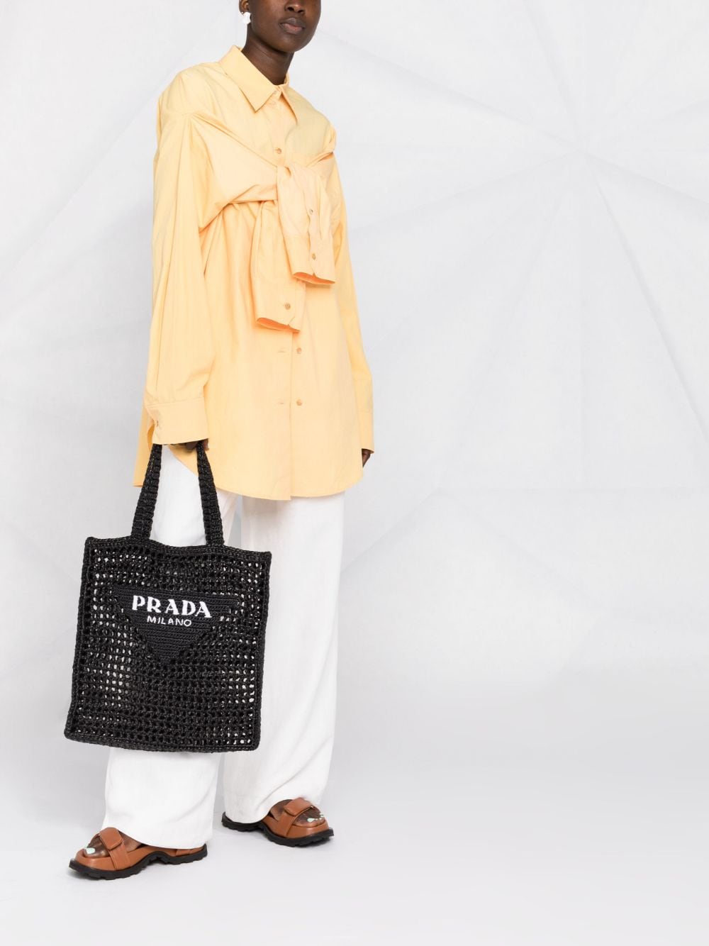 Pra*a re-edition 2005 padded leather shoulder bag