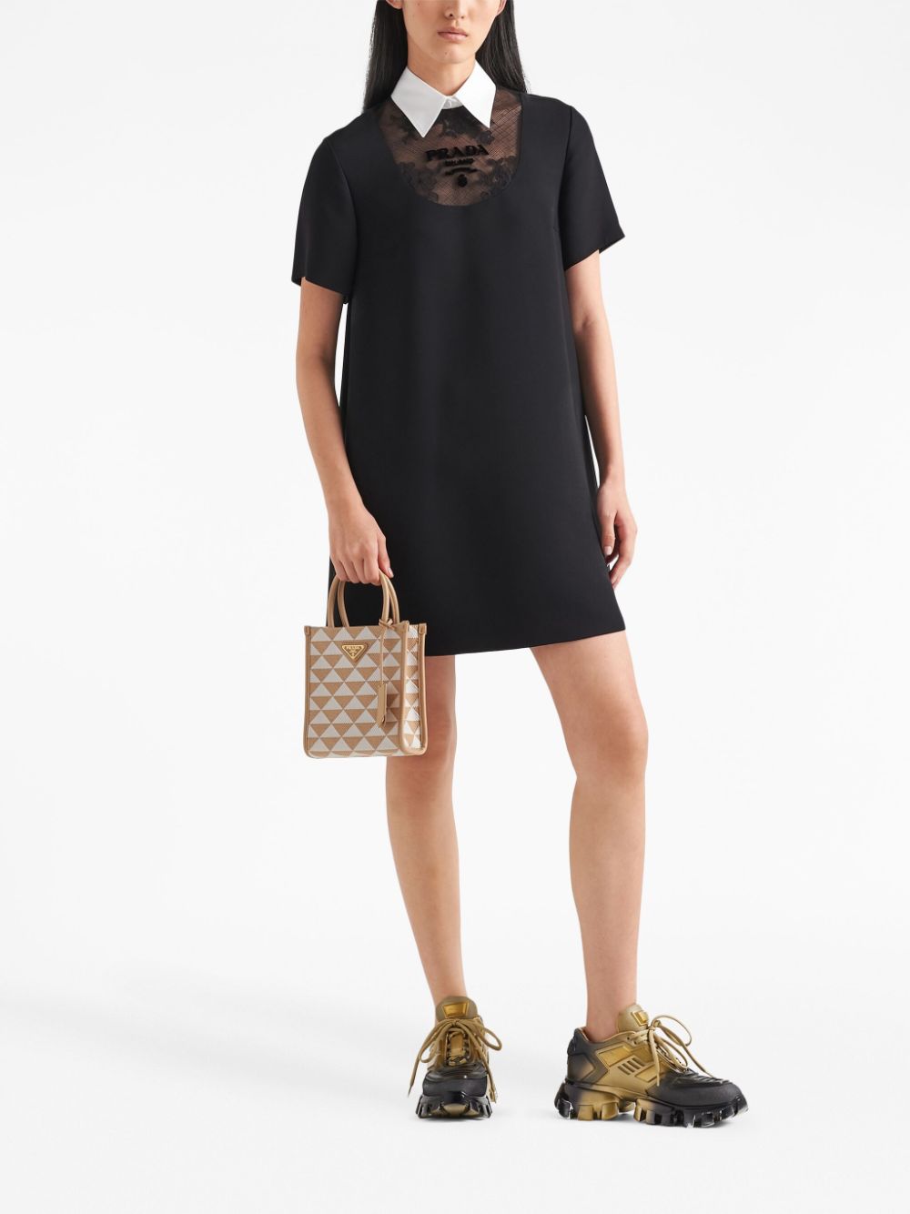 Pra*a symbole embroidered mini bag