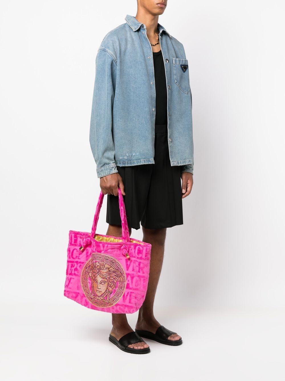 Versace Medusa-embellished tote bag