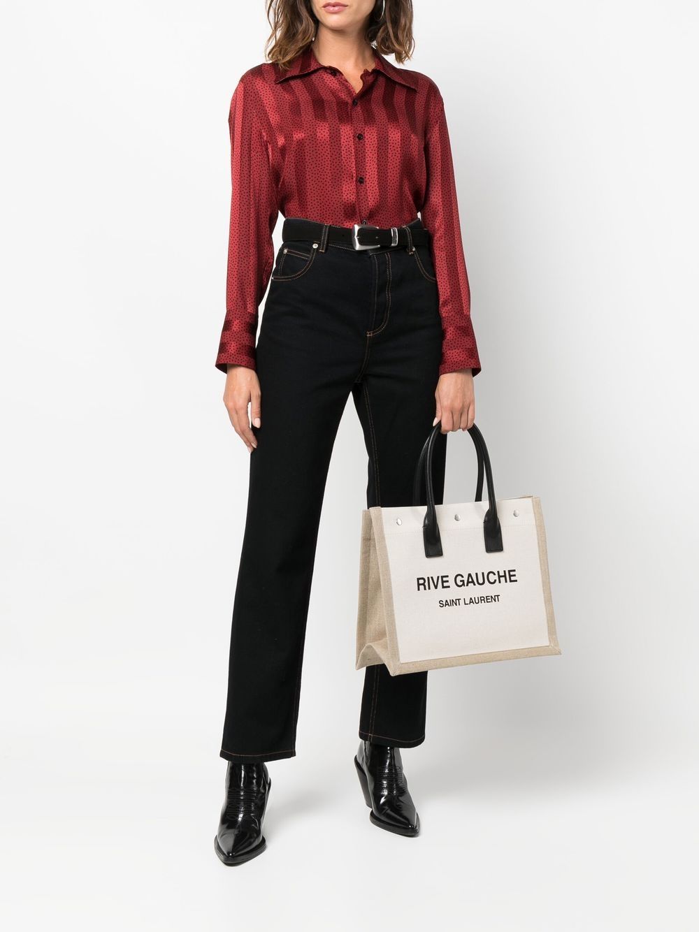 Saint Laurent logo-print tote-bag