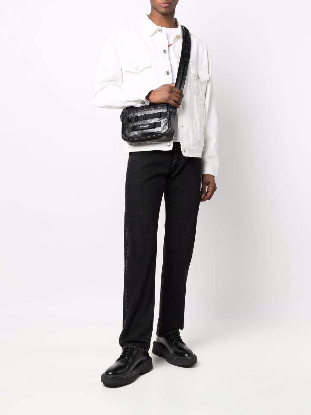 Ba*len*cia*ga army pouch shoulder bag