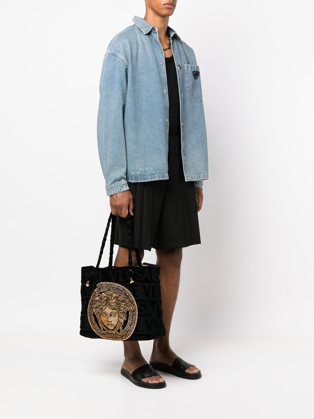 Versace Medusa-embellished tote bag