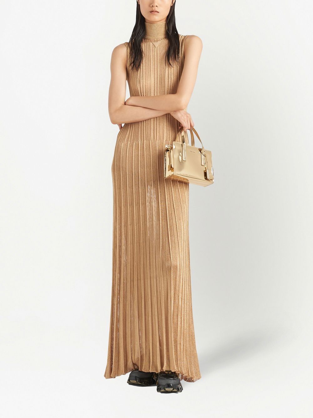 Pra*a re-edition 1995 metallic tote bag