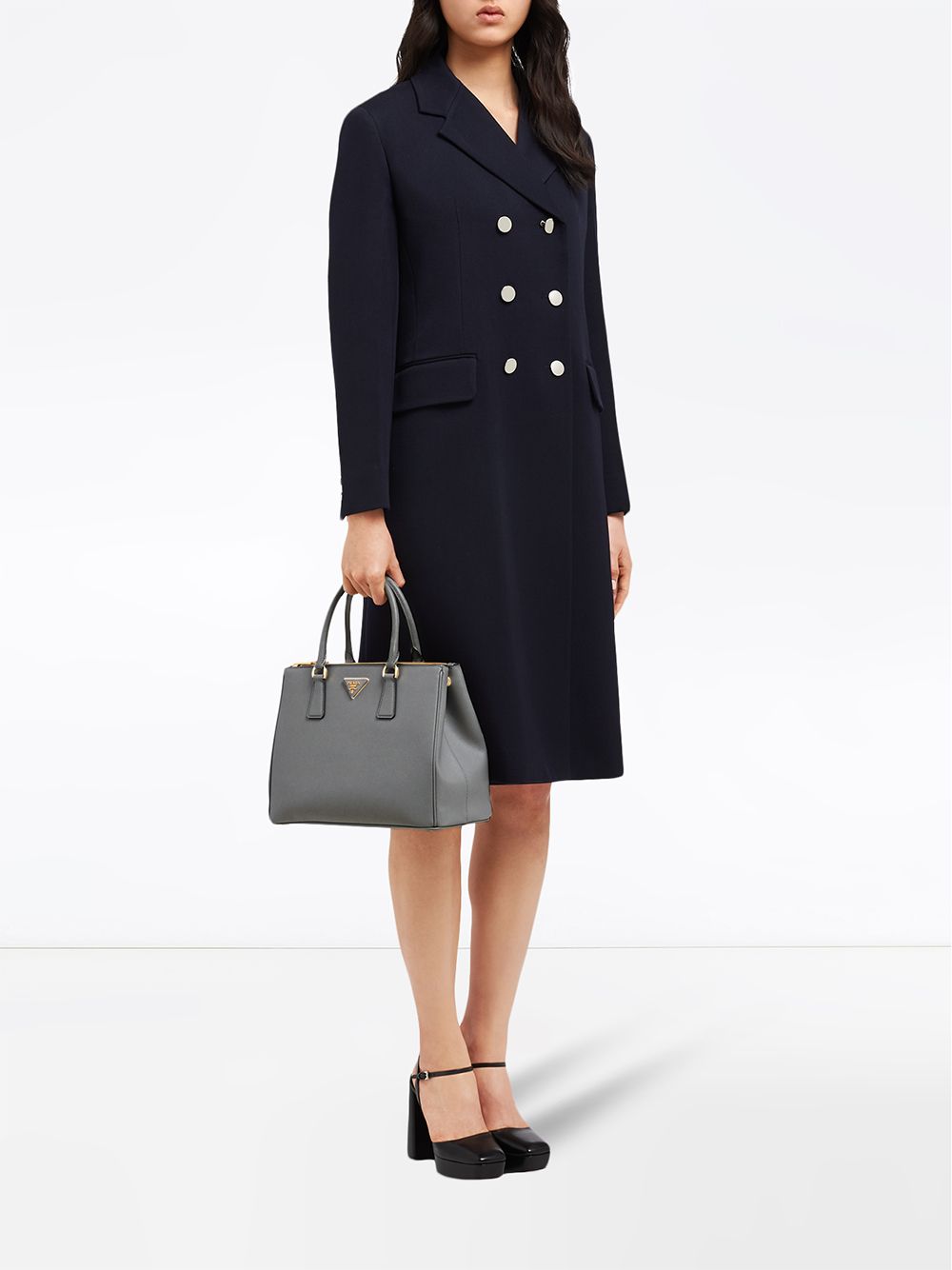 Pra*a large galleria leather tote bag