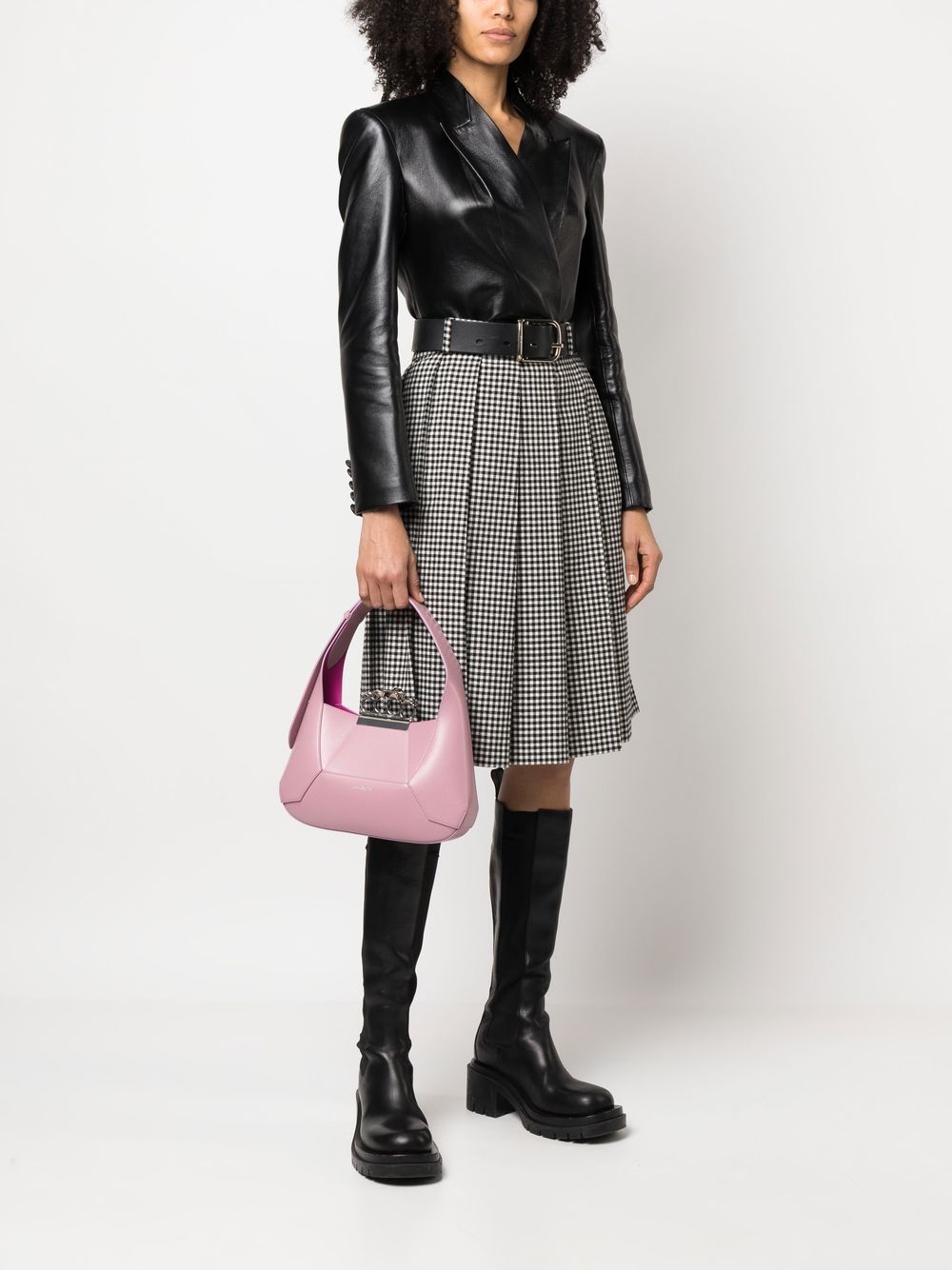 Alexander McQueen Jewelled Hobo leather tote bag