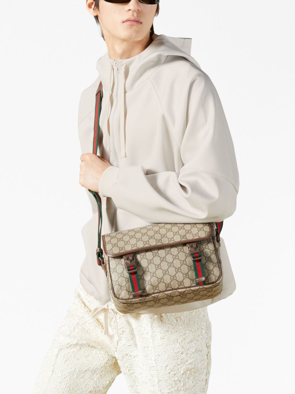 G*u*i gg canvas messenger bag
