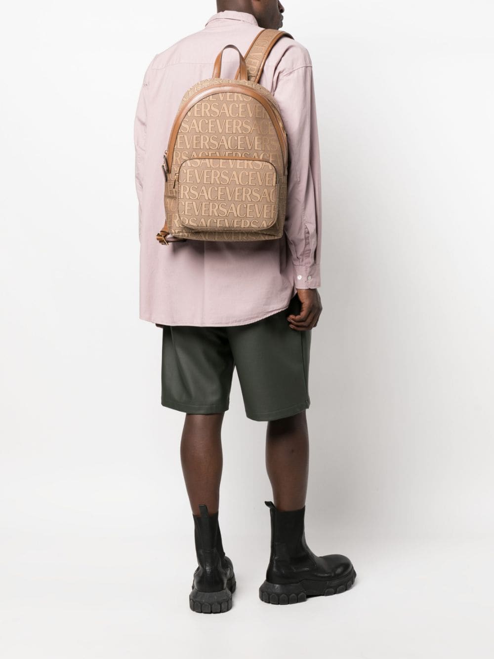 Versace logo-print backpack