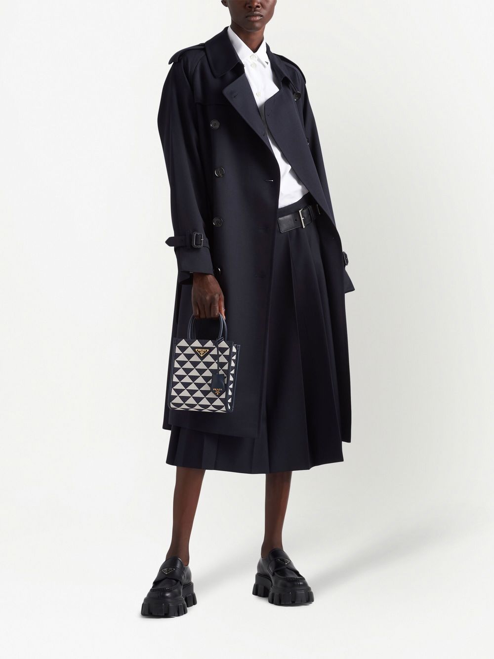 Pra*a symbole embroidered mini bag