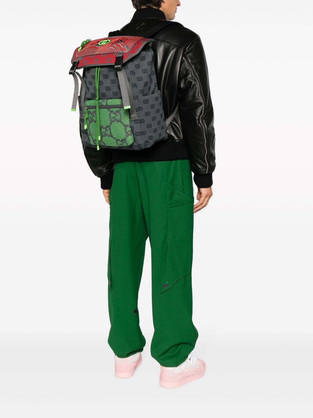 G*u*i gg panelled backpack