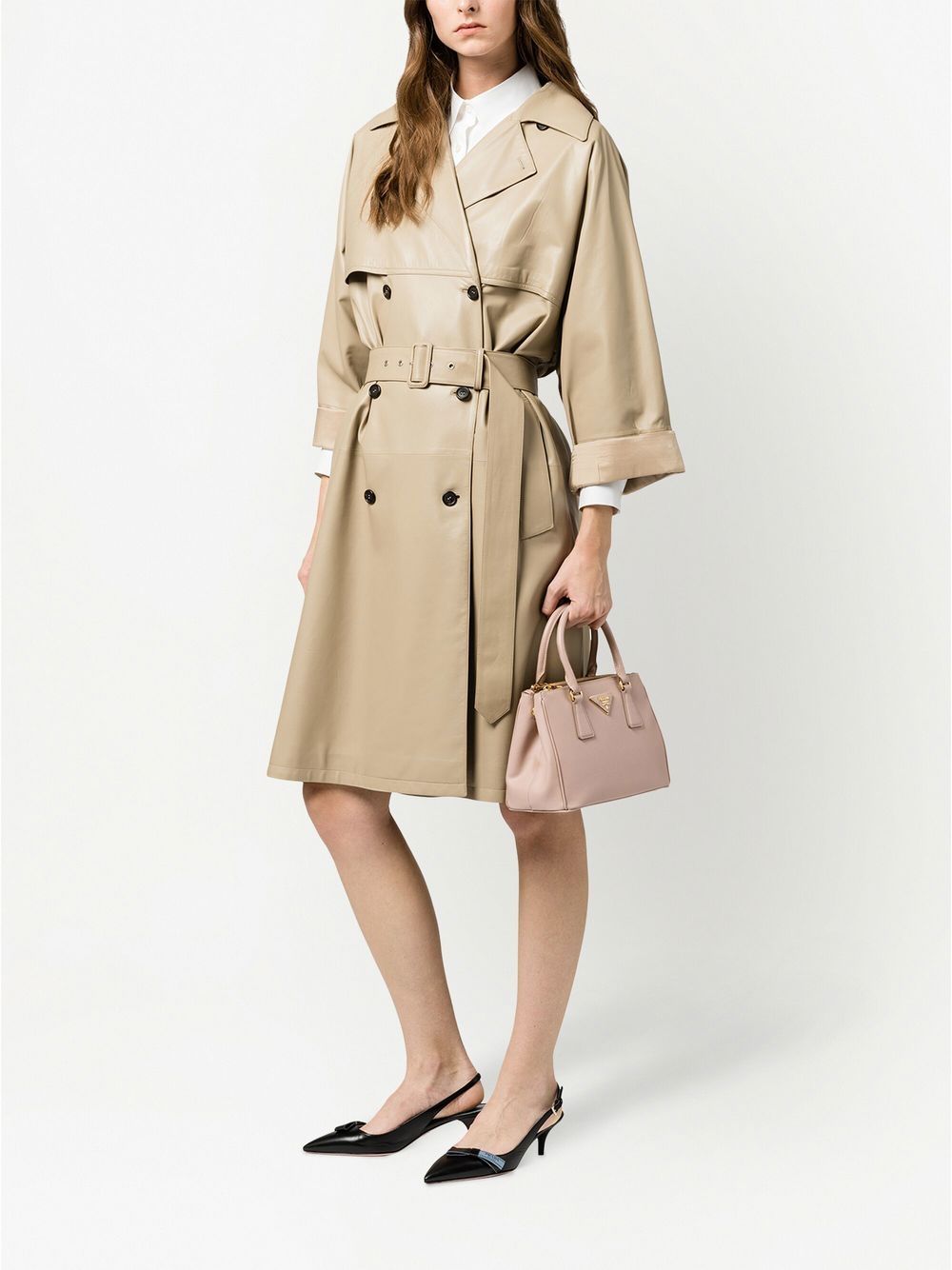 Pra*a small galleria leather tote bag