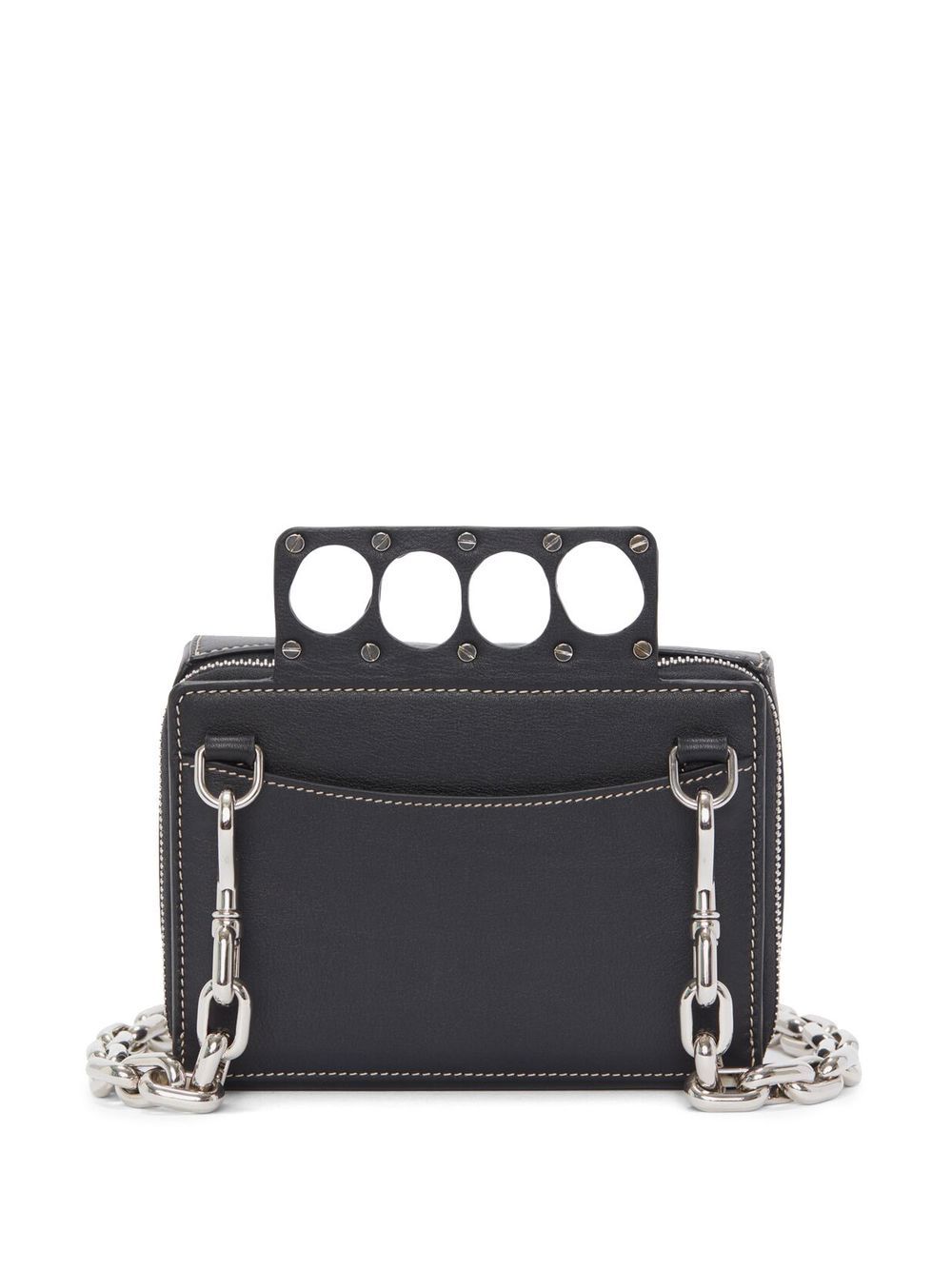Alexander McQueen logo-lettering leather mini bag
