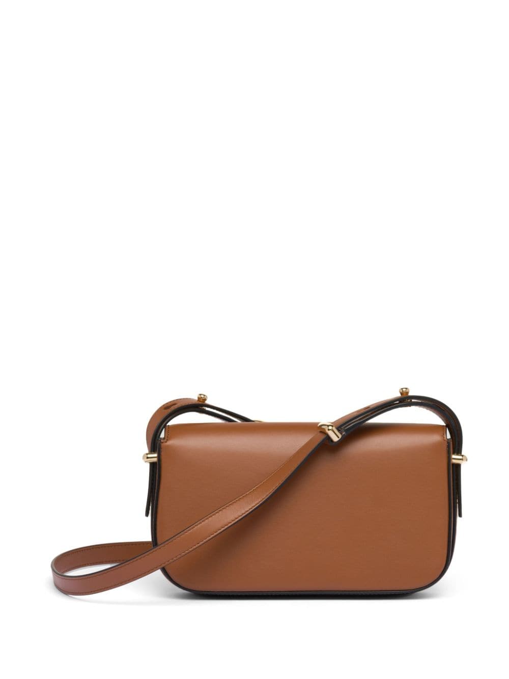 Pra*a logo-plaque leather crossbody bag