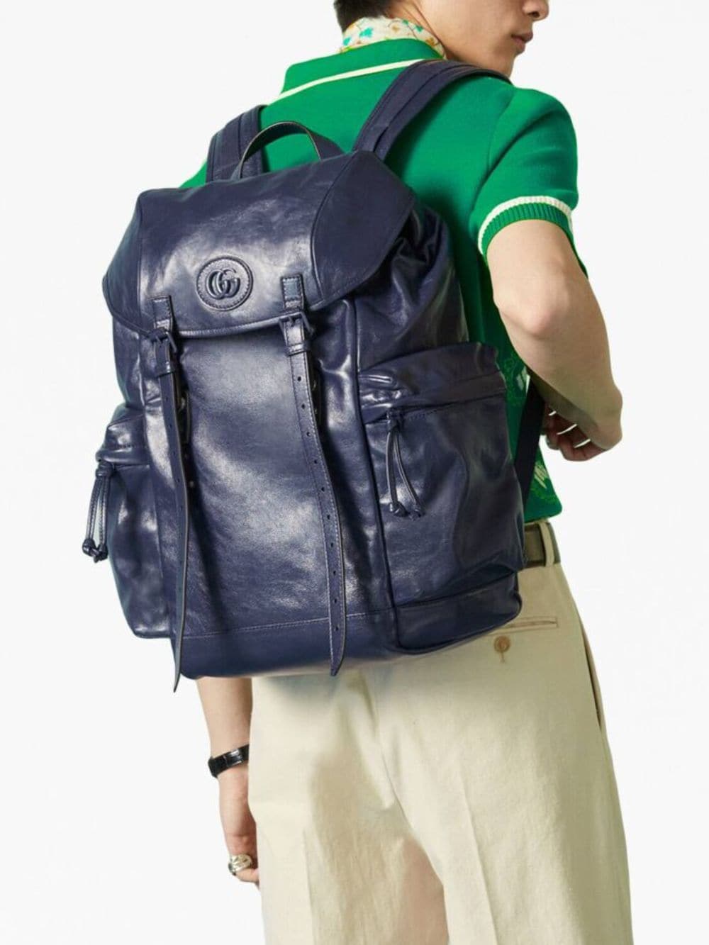 G*u*i double-g leather backpack