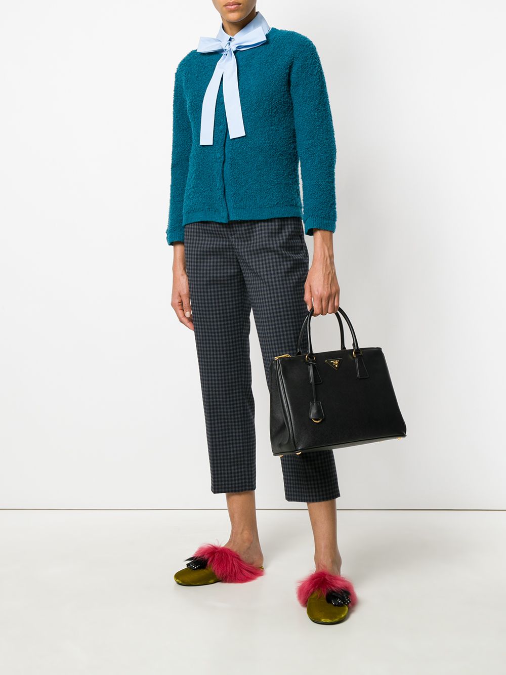 Pra*a large galleria leather tote bag