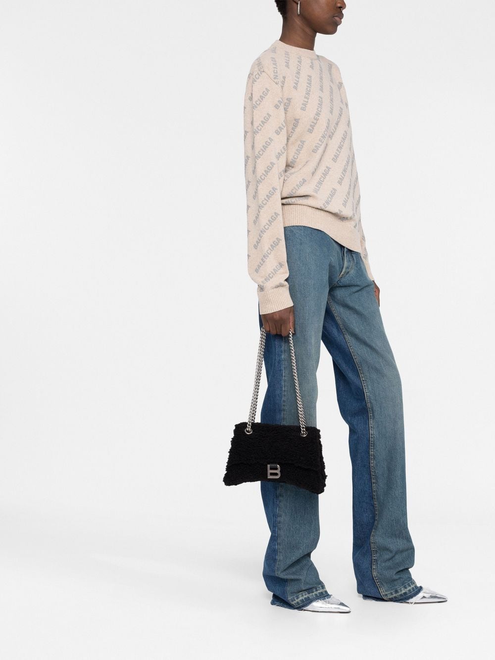 Ba*len*cia*ga crush chain-strap shoulder bag