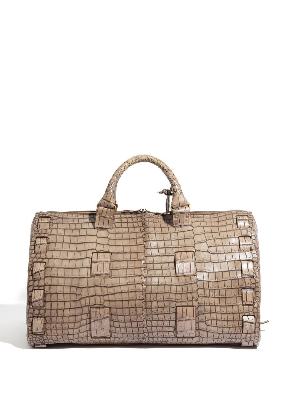Bo*te*ga ve*ne*ta   crocodile-effect weekend duffle bag
