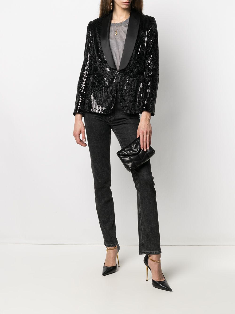 Saint Laurent small Loulou Puffer clutch