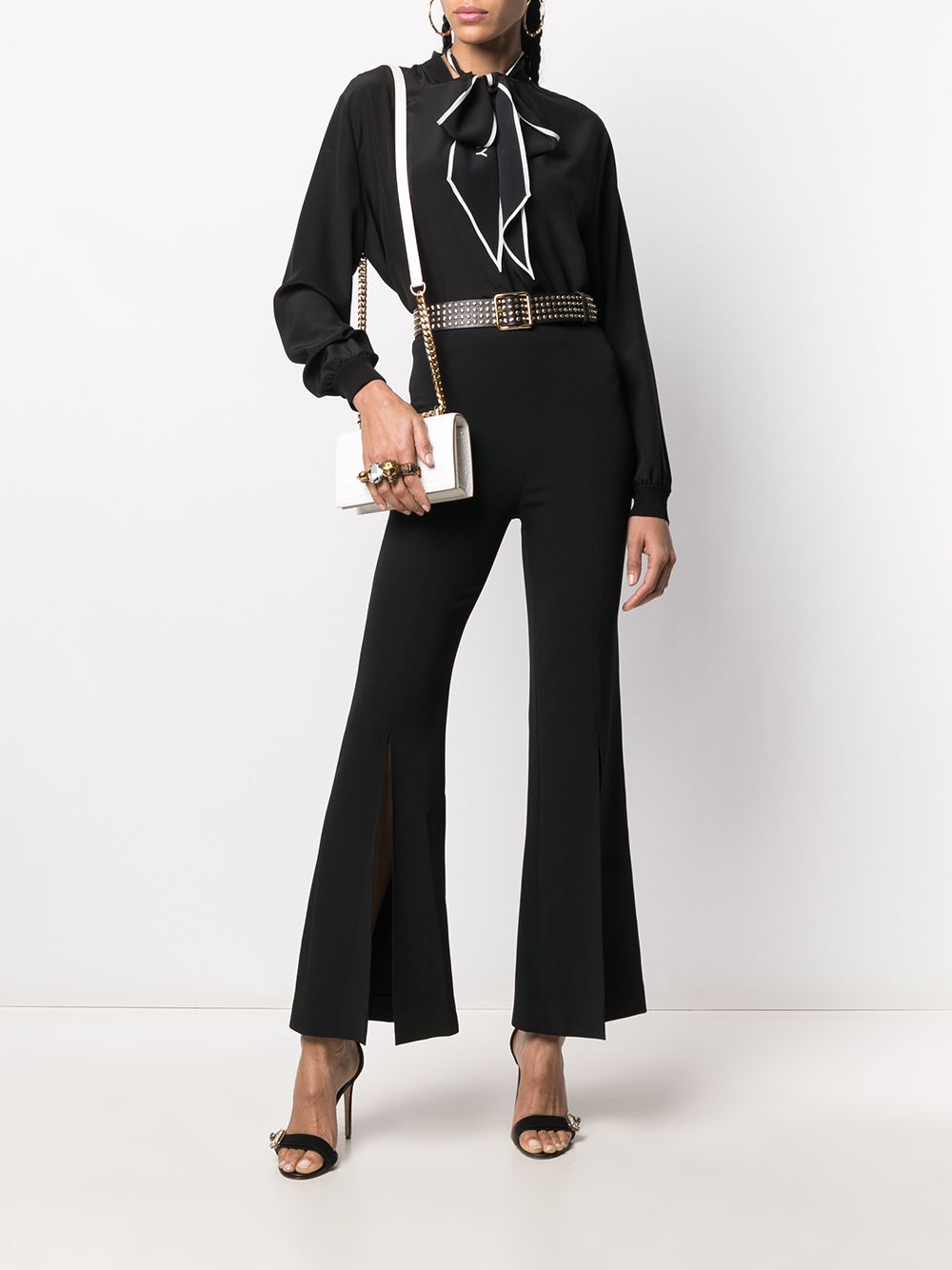 Alexander McQueen embossed knuckleduster shoulder bag