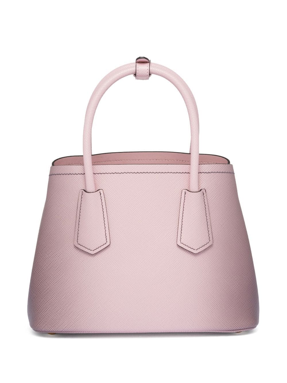 Pra*a double saffiano leather mini bag