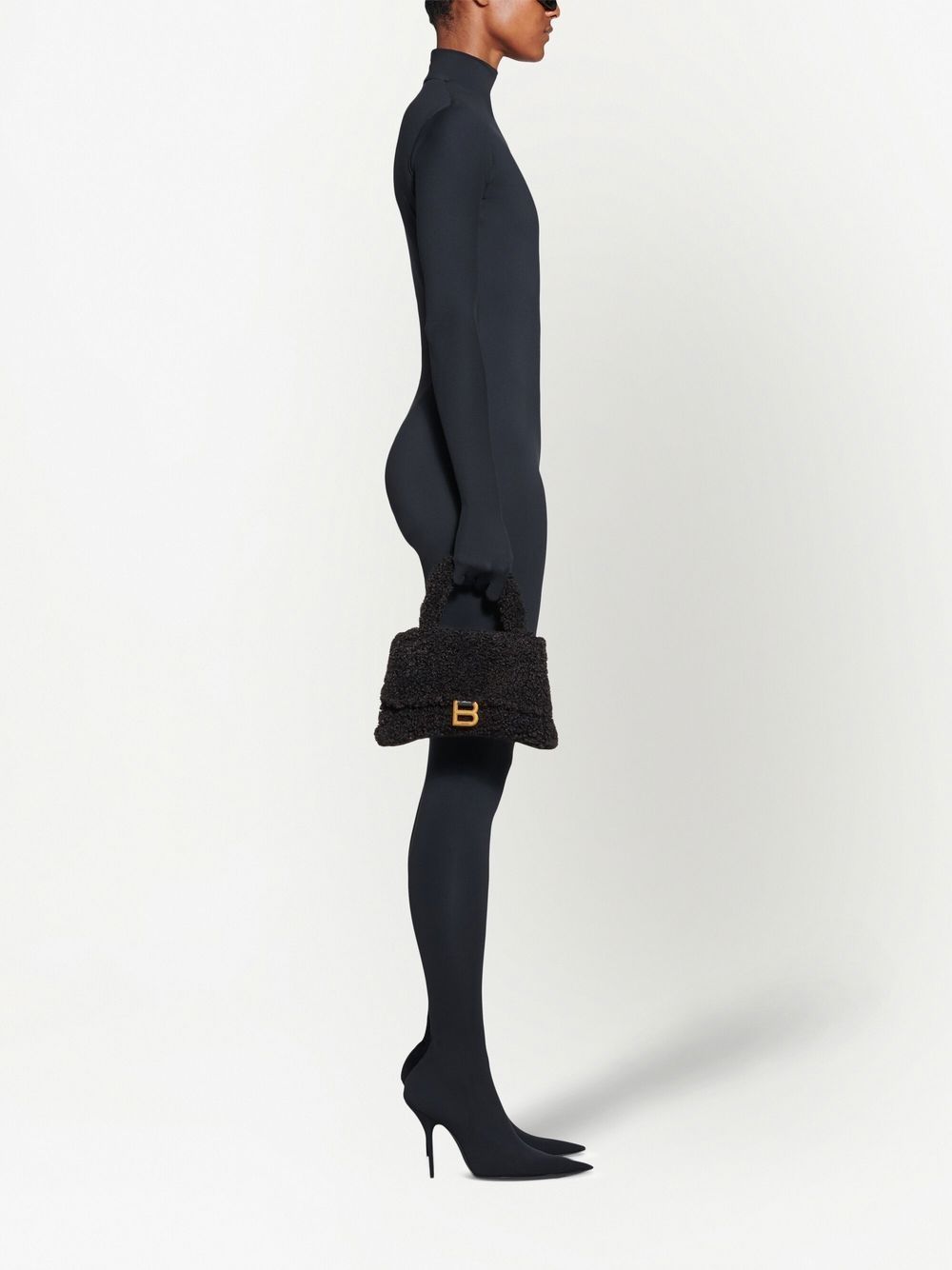 Ba*len*cia*ga hourglass furry tote bag