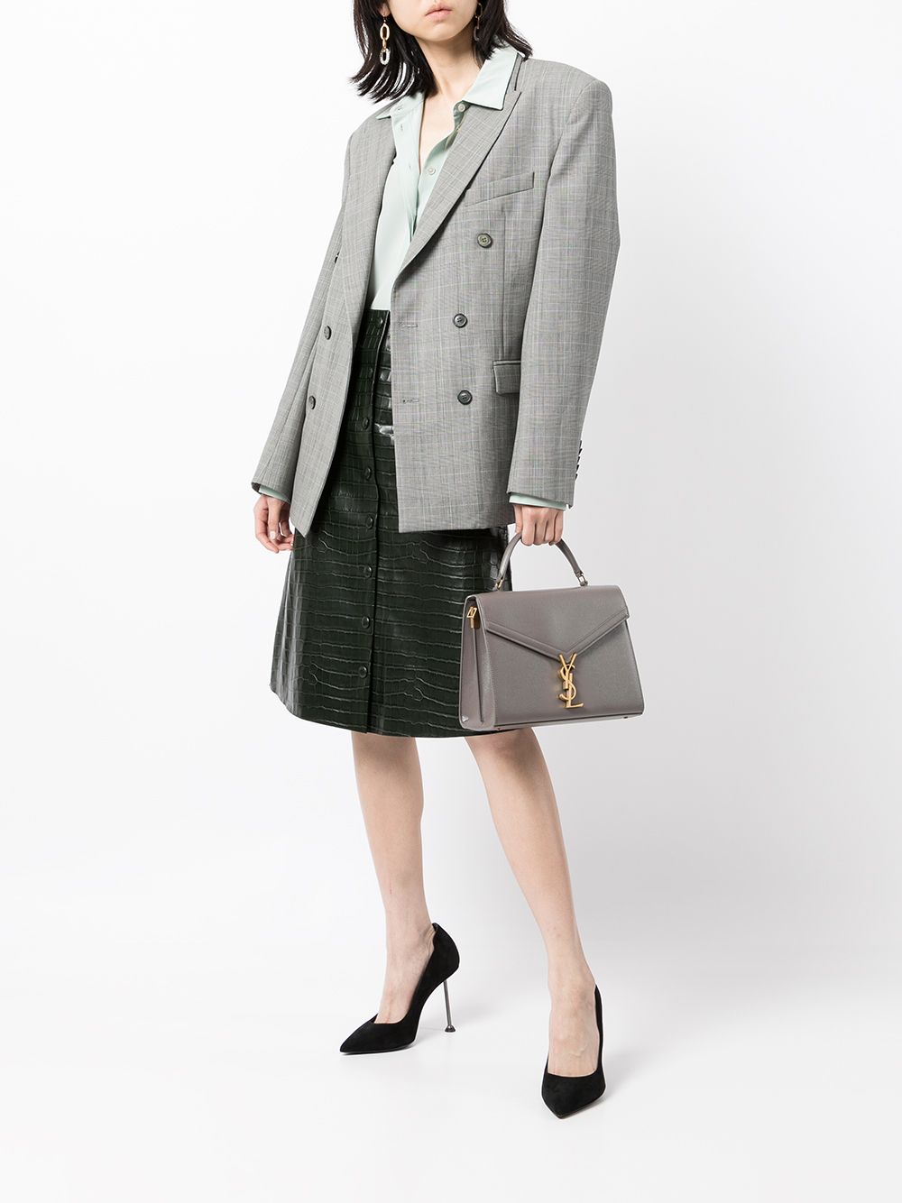 Saint Laurent logo-plaque tote bag